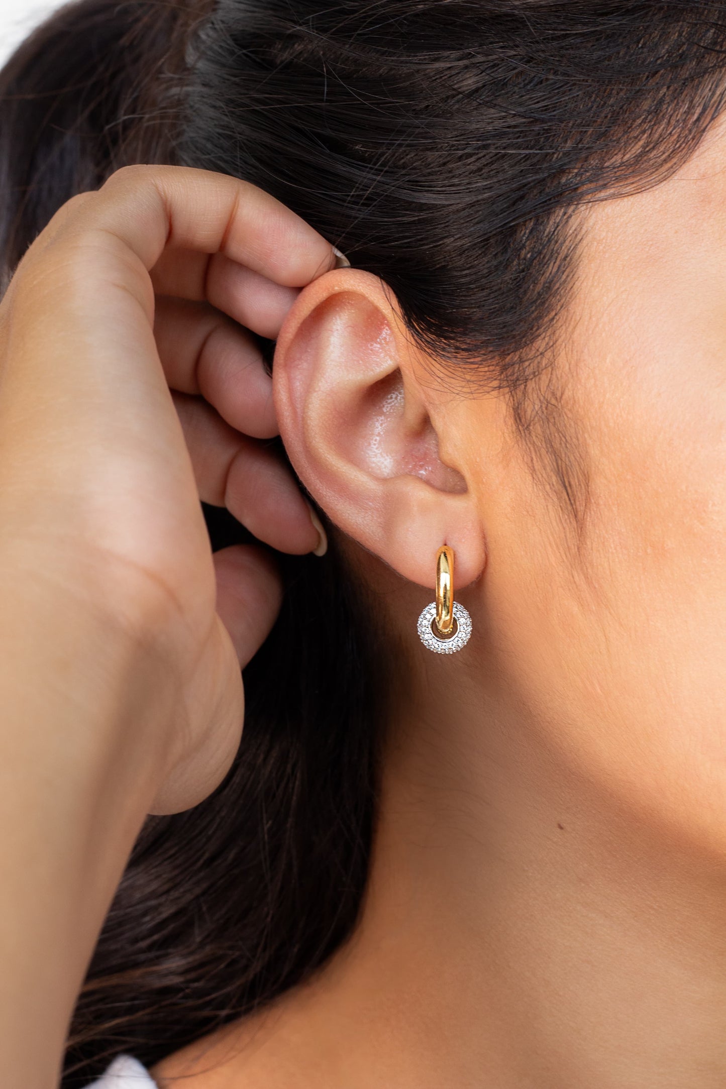 Removable Halo Diamond Earrings