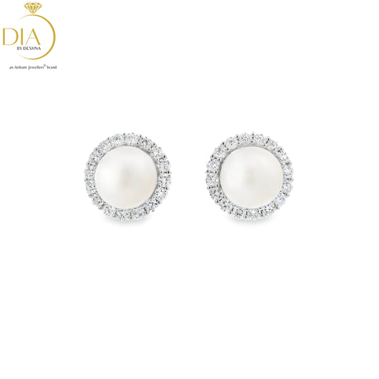 Removable Diamond & Pearl Studs