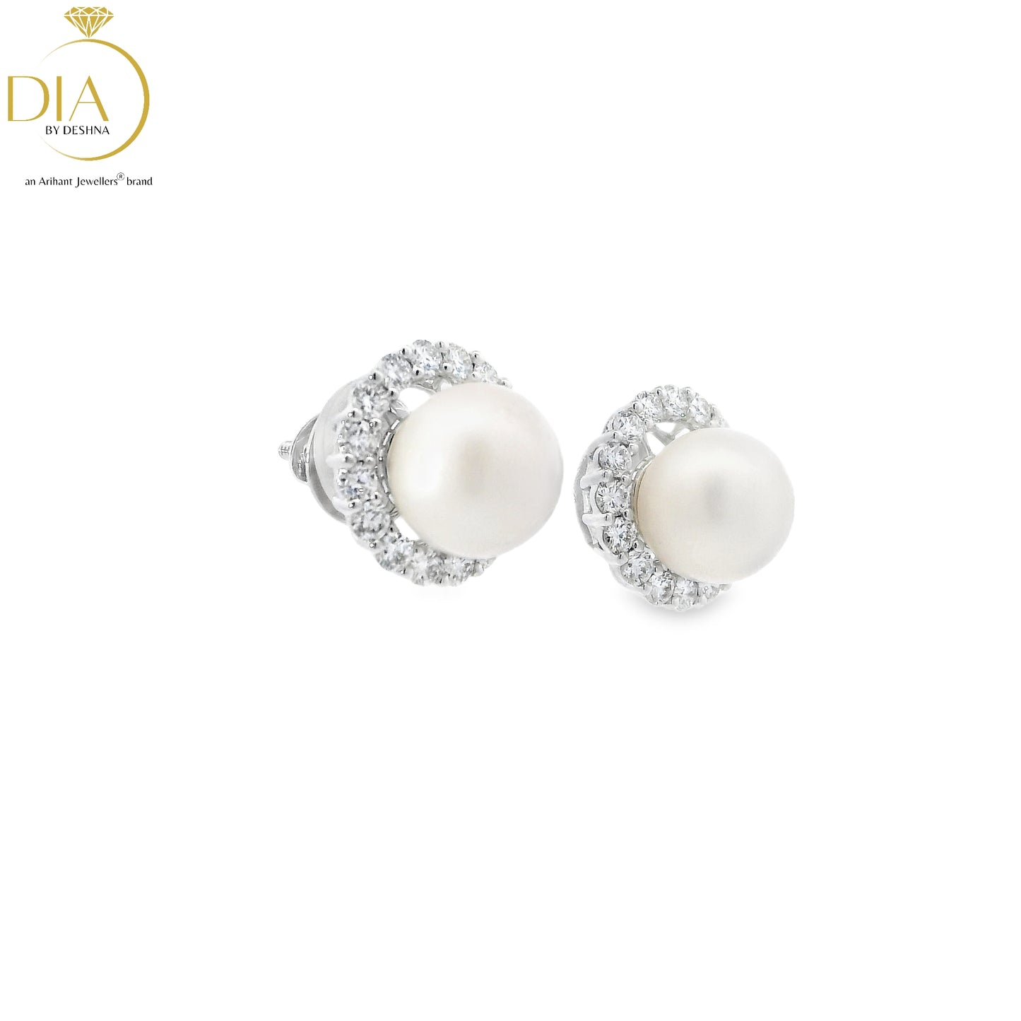 Removable Diamond & Pearl Studs