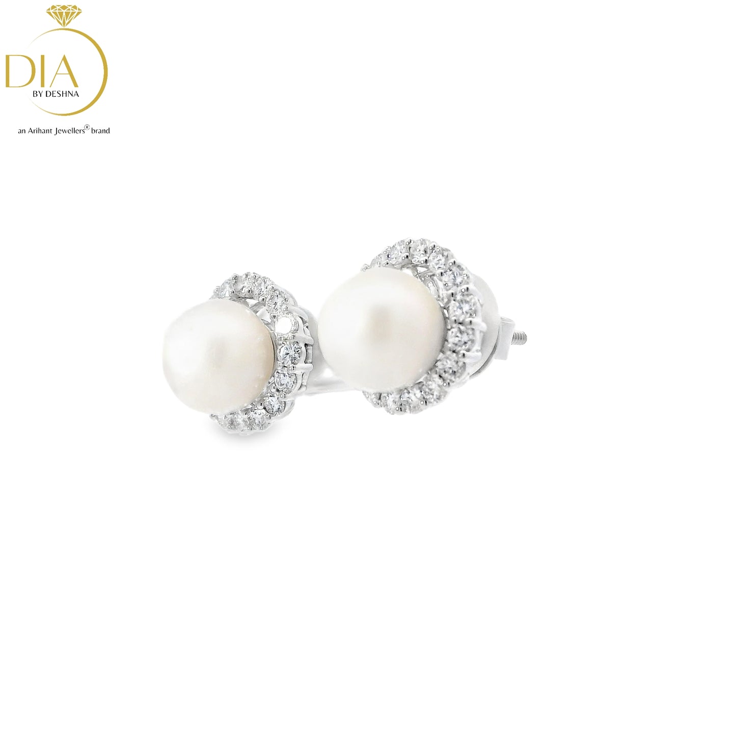 Removable Diamond & Pearl Studs