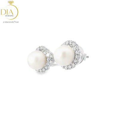 Removable Diamond & Pearl Studs
