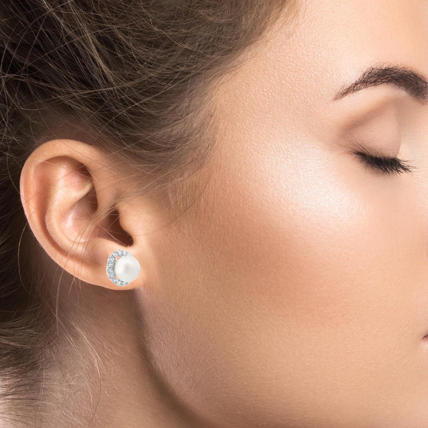 Removable Diamond & Pearl Studs