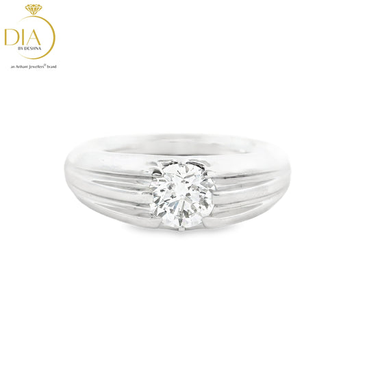 Elegant White Gold Solitaire Ring