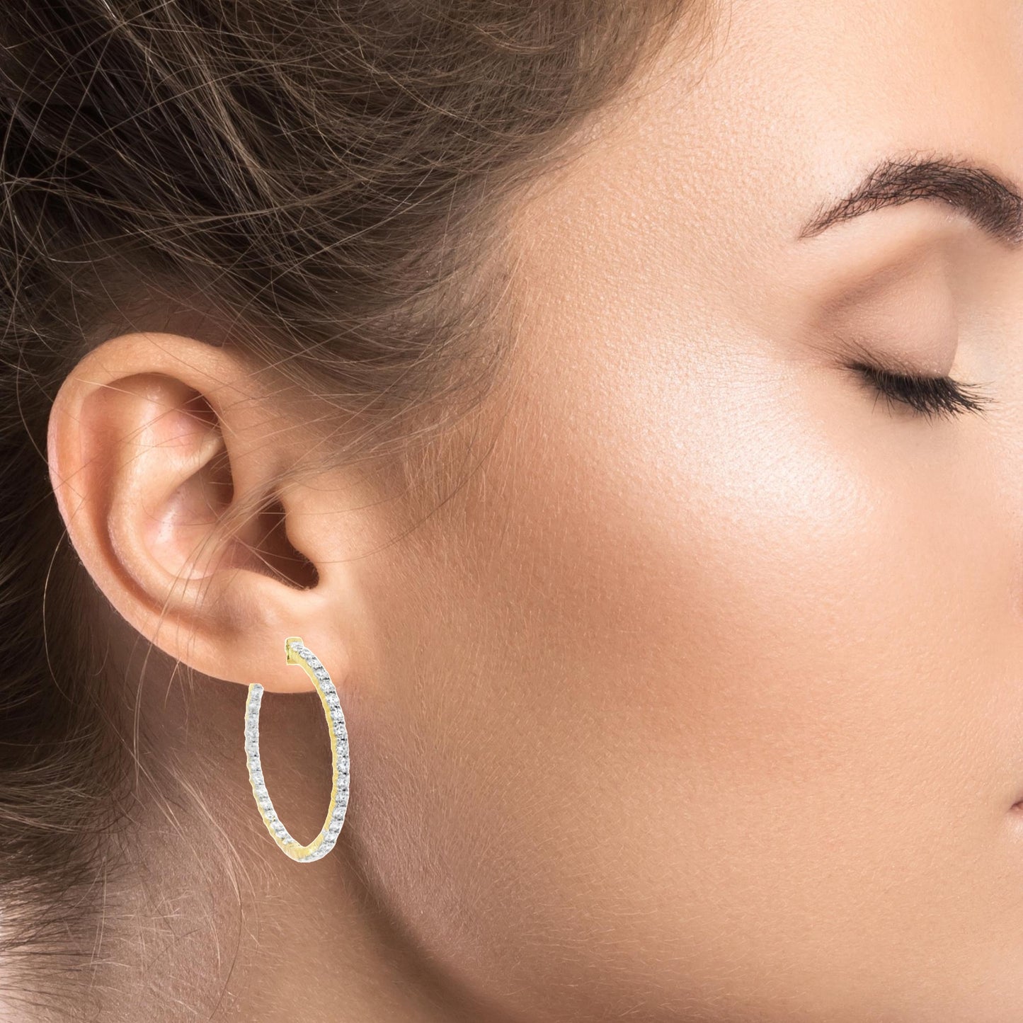 Diamond Hoop Earrings