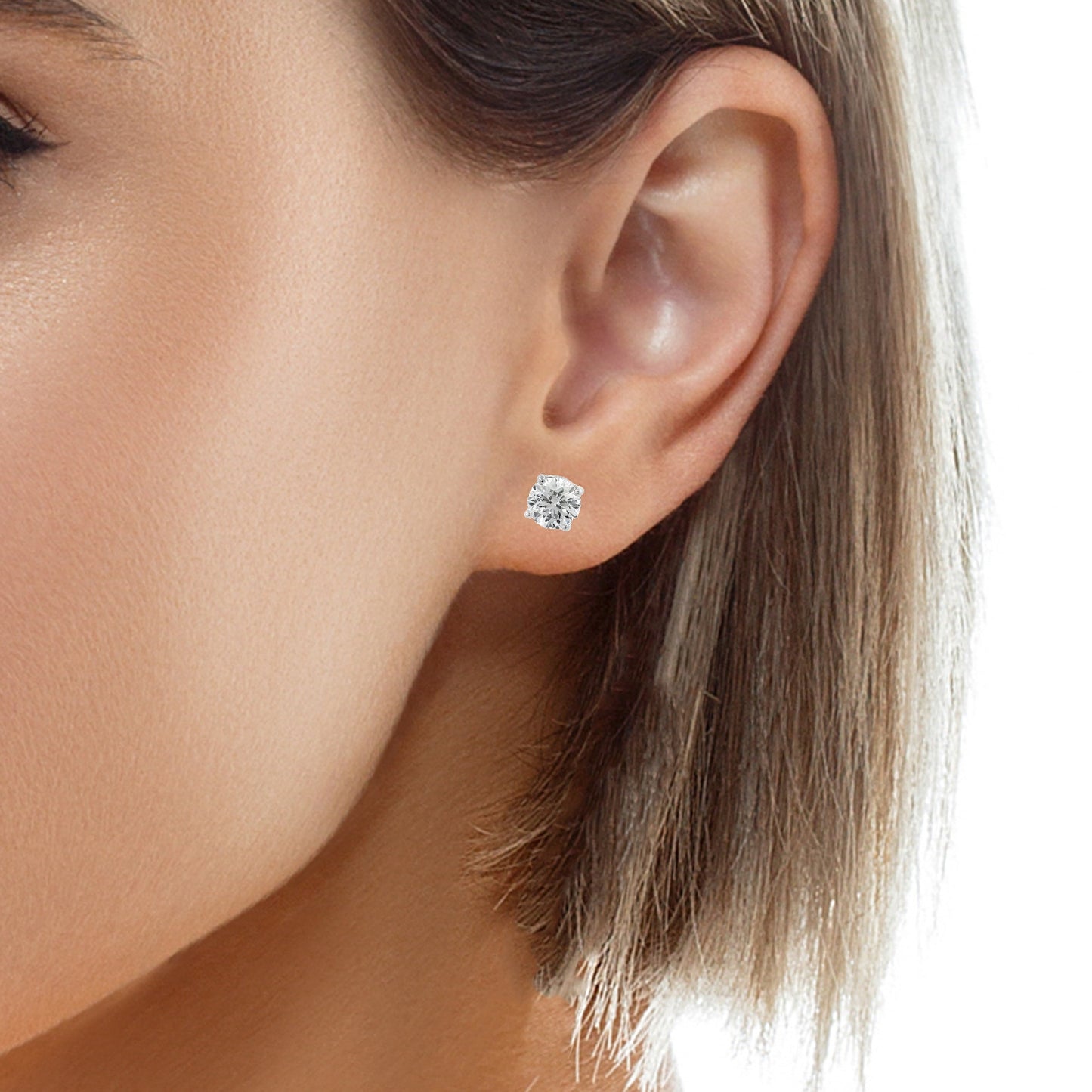 Solitaire Stud Earrings