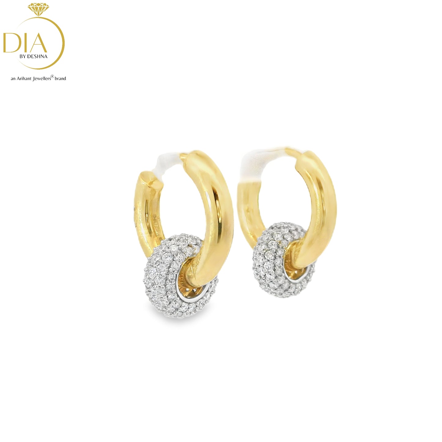 Removable Halo Diamond Earrings