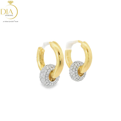 Removable Halo Diamond Earrings