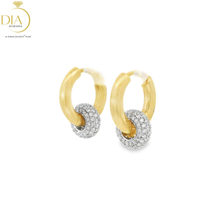 Removable Halo Diamond Earrings