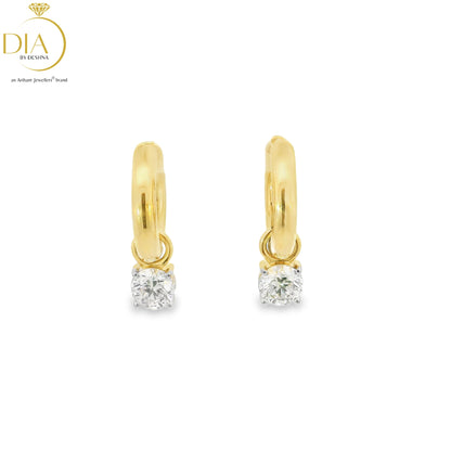 Removable Solitaire Hoop Earrings