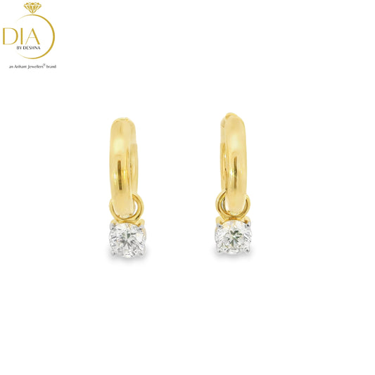 Removable Solitaire Hoop Earrings