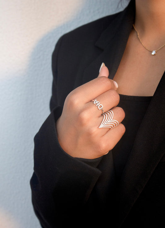 Diamond Ring with Initials