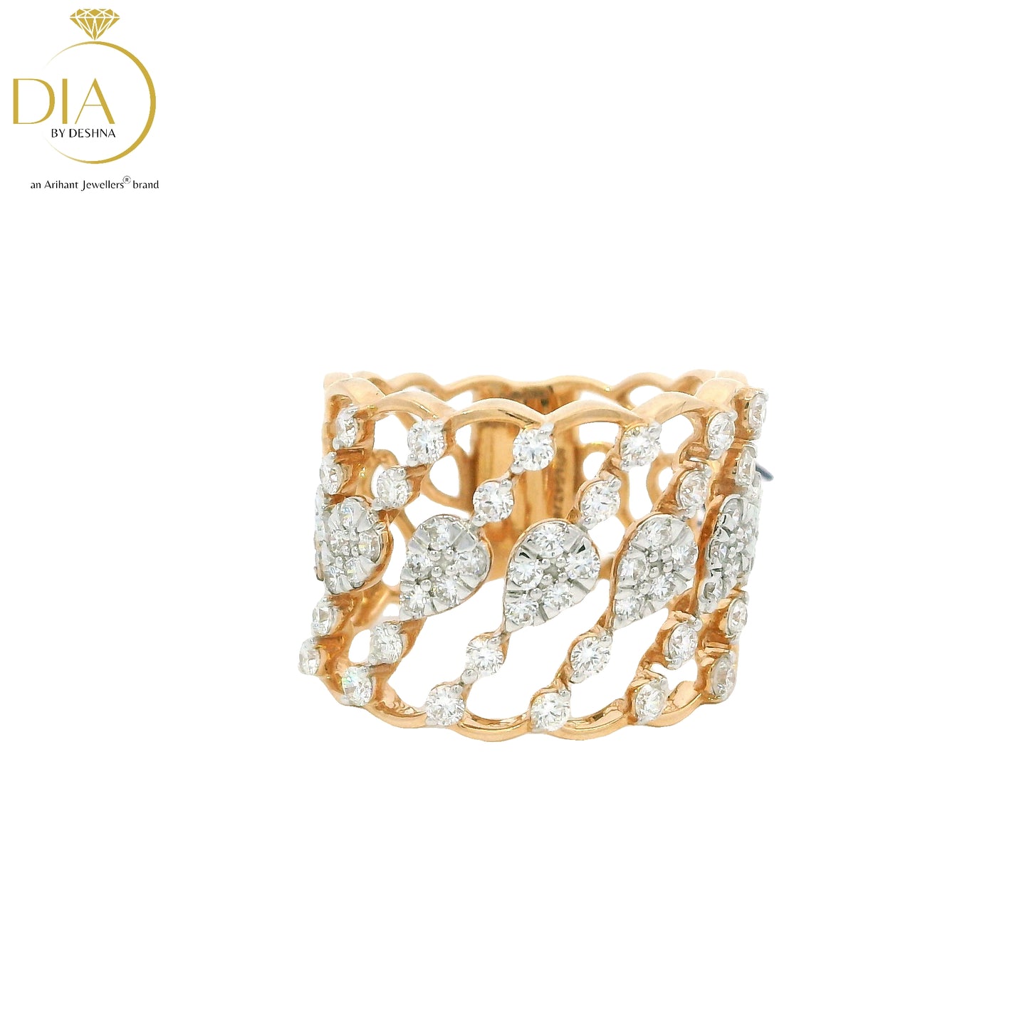 Elegant Rose Gold Diamond Ring