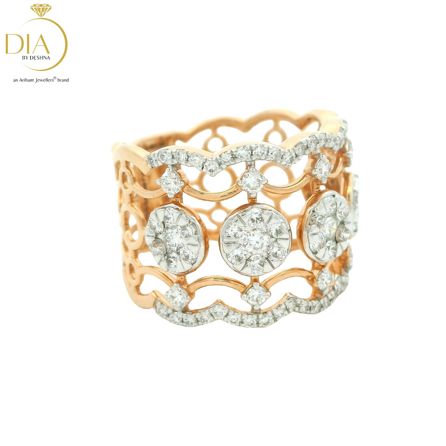 Starlit Rose Gold Diamond Ring