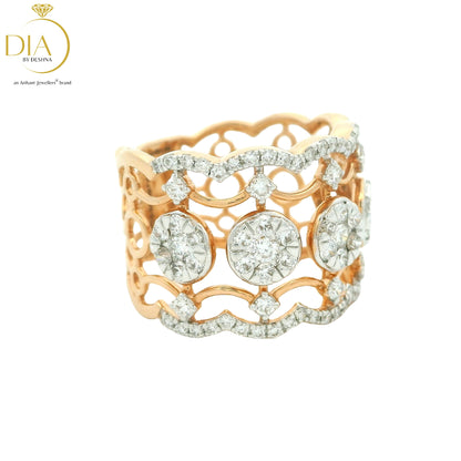 Starlit Rose Gold Diamond Ring