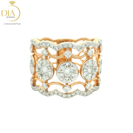 Starlit Rose Gold Diamond Ring