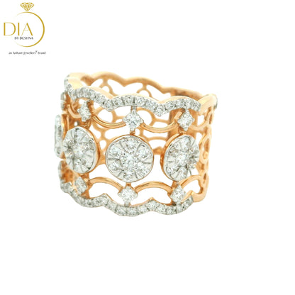 Starlit Rose Gold Diamond Ring