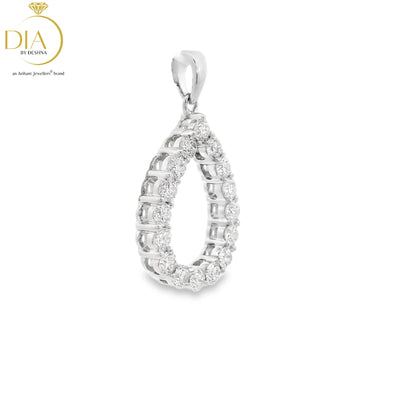 Teardrop Shaped Diamond Pendant (without chain)