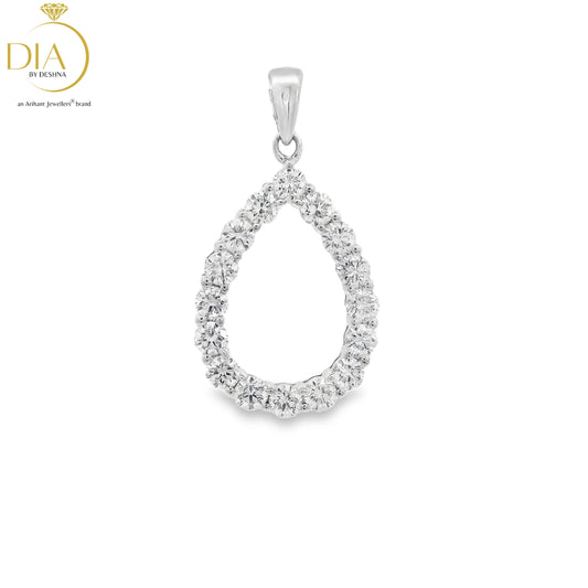 Teardrop Shaped Diamond Pendant (without chain)