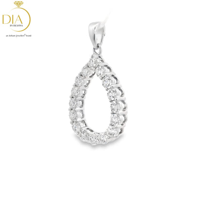 Teardrop Shaped Diamond Pendant (without chain)