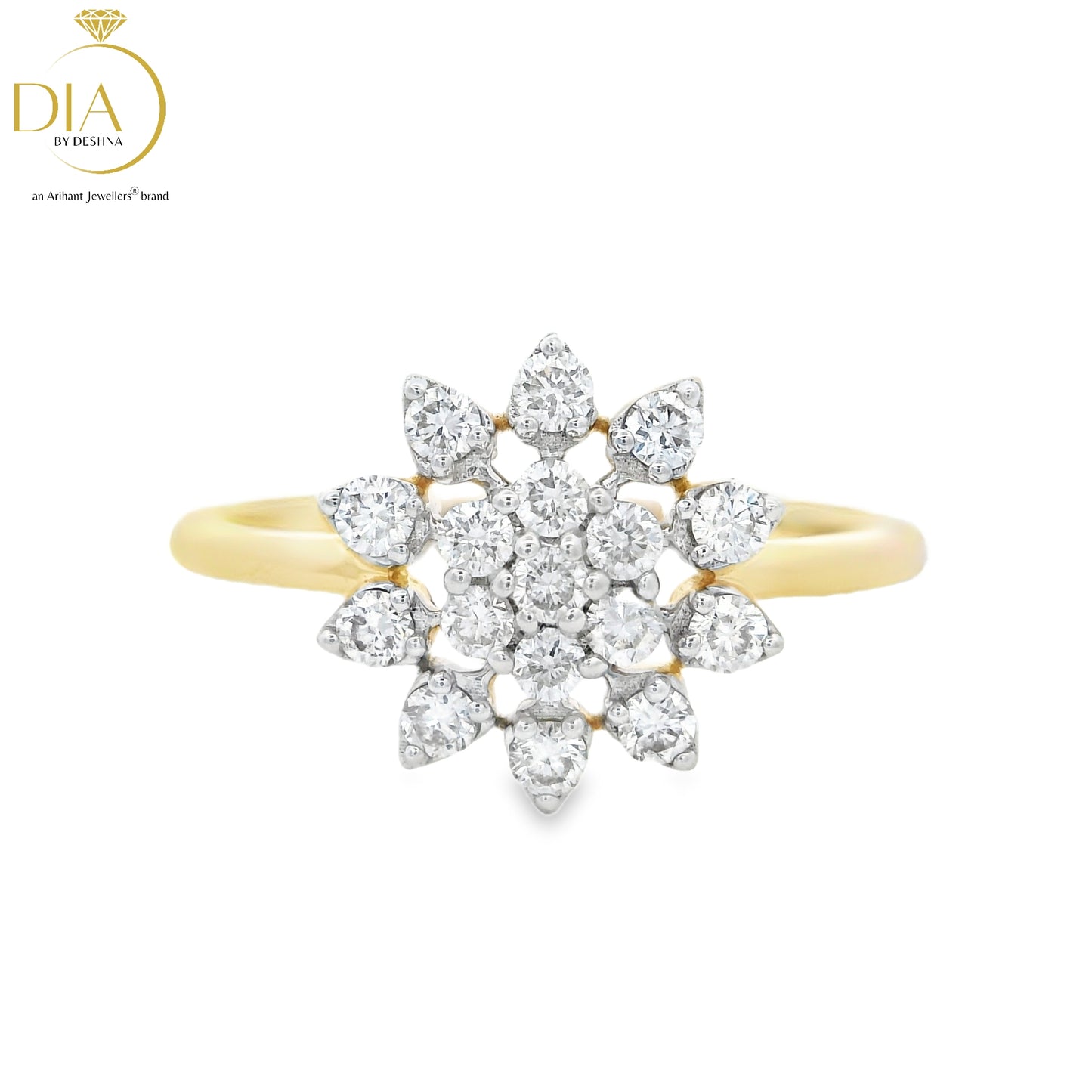 Elegant Diamond Flower Ring