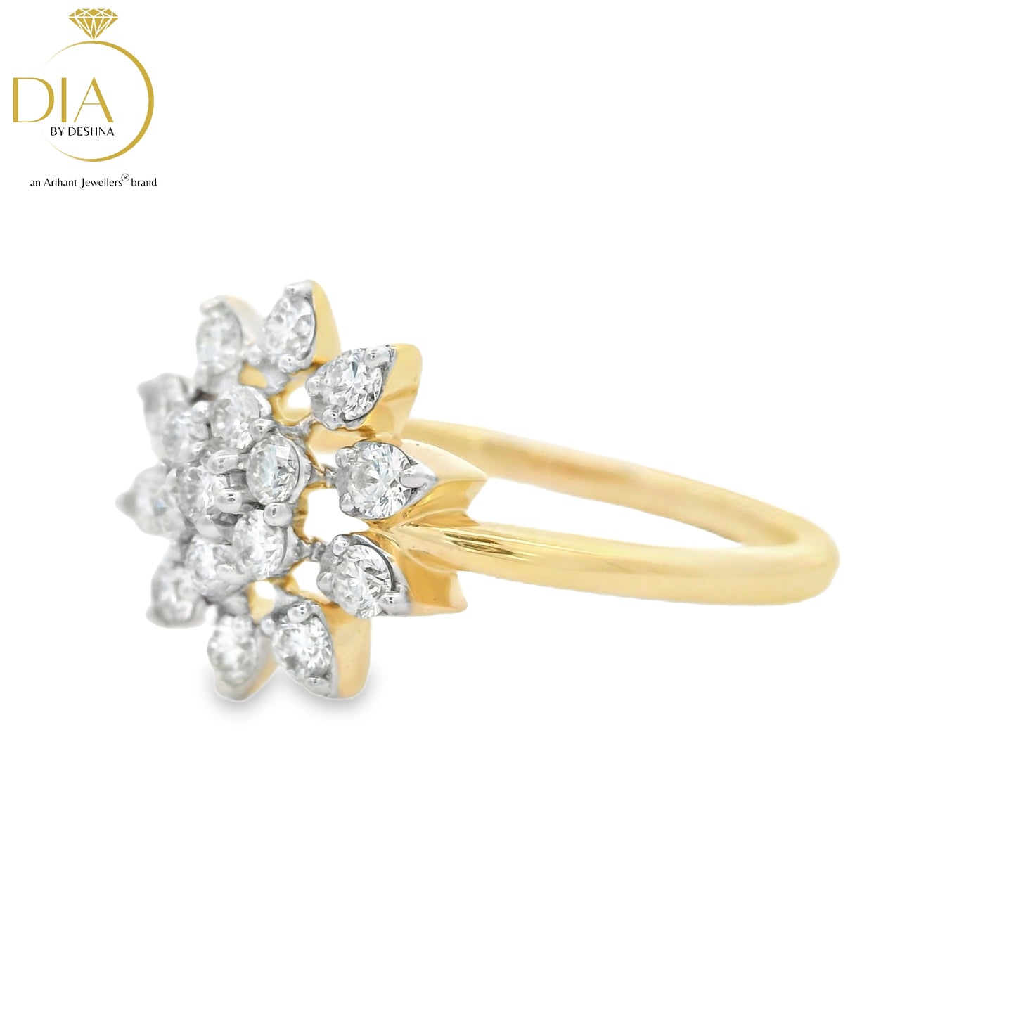 Elegant Diamond Flower Ring