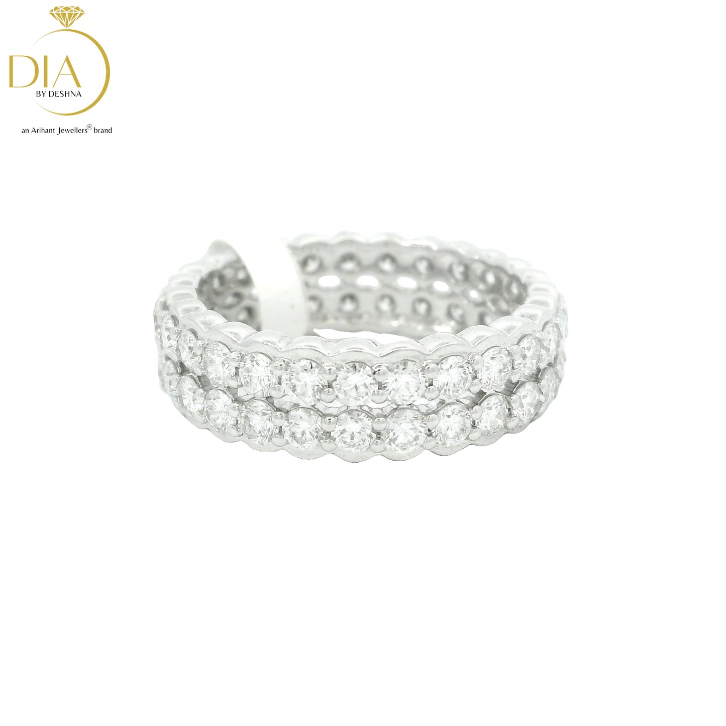 Double Band Diamond Ring