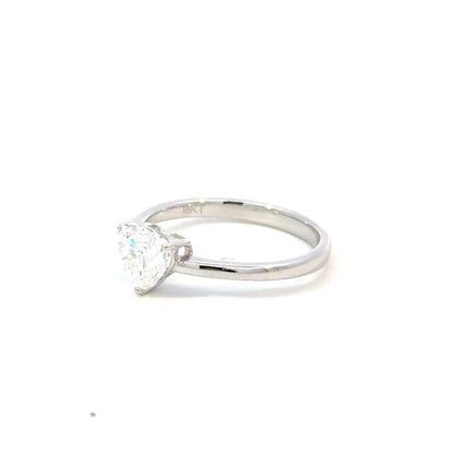 Heart Shaped Solitaire Ring