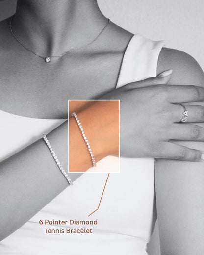 6 Pointer Diamond Tennis Bracelet