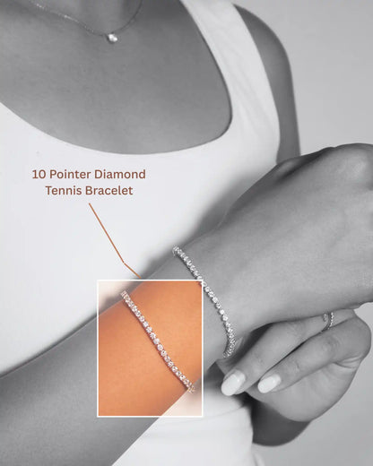 10 Pointer Diamond Tennis Bracelet