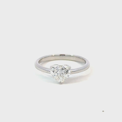 Heart Shaped Solitaire Ring